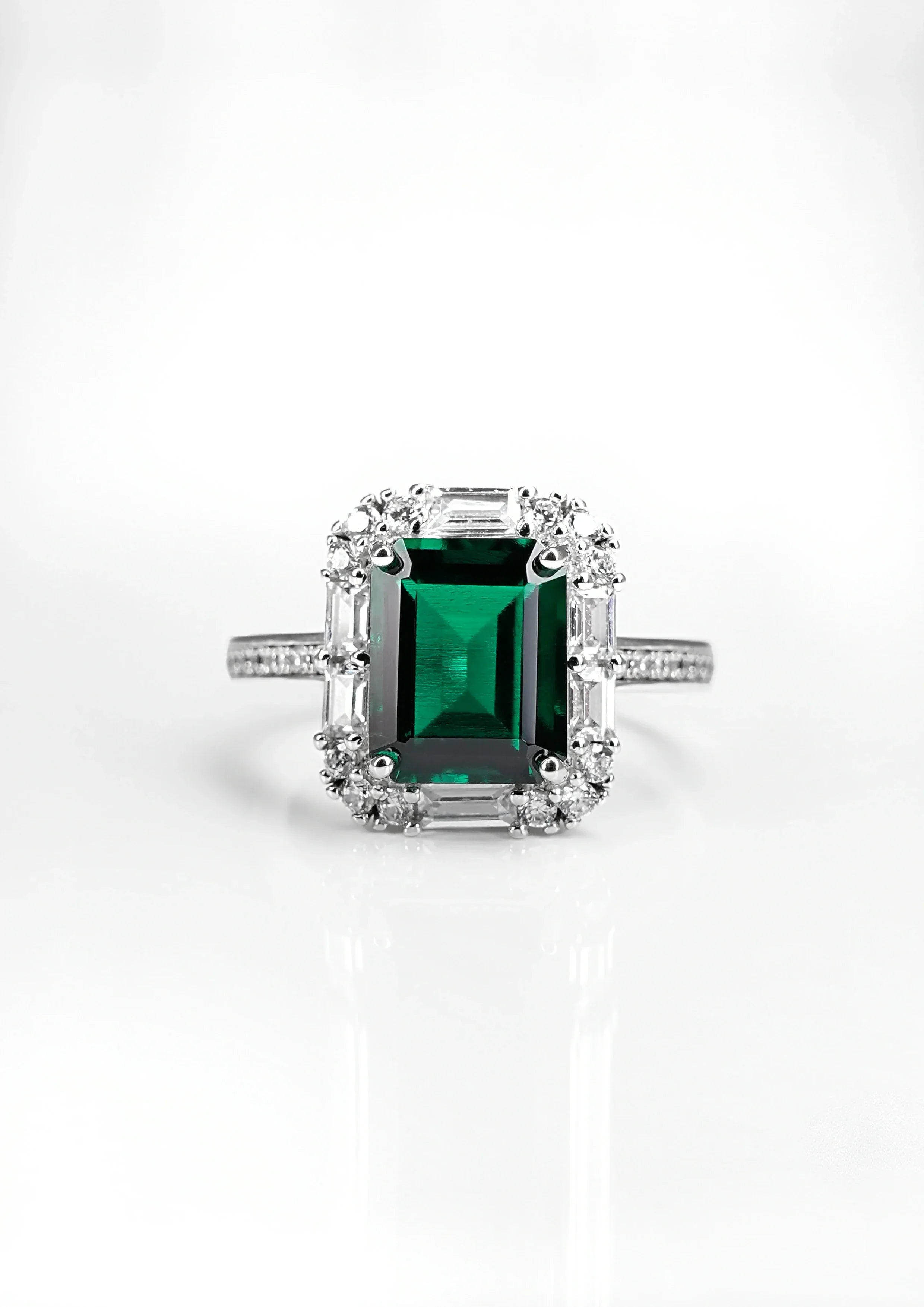 Exquisite Emerald Ring - Emerald Shadow Fairy Ring