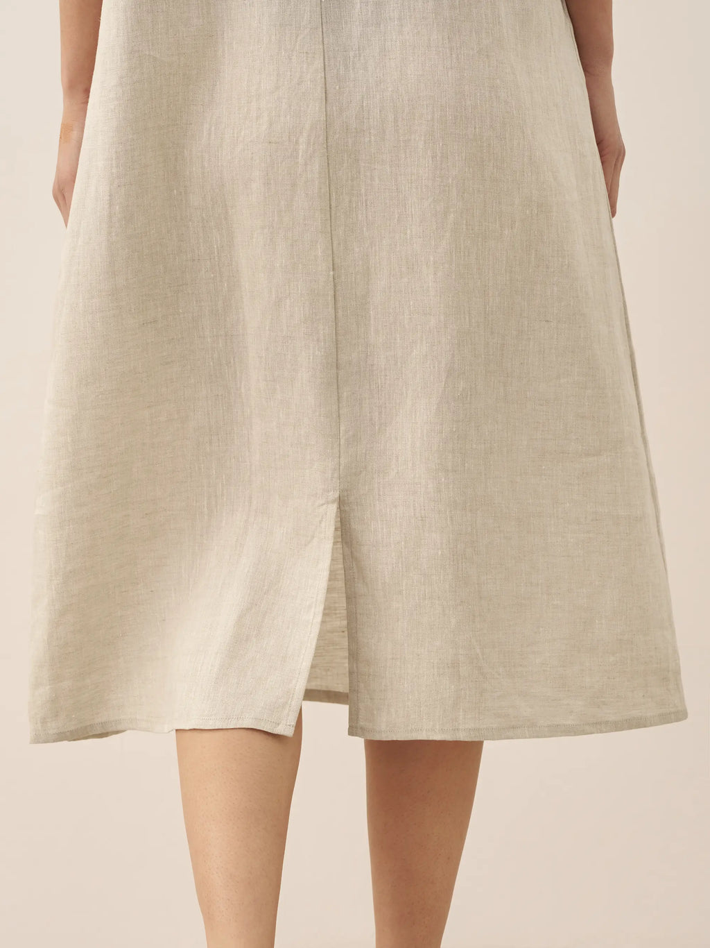 100% Linen Pocket Caftan Midi-Dress ESME