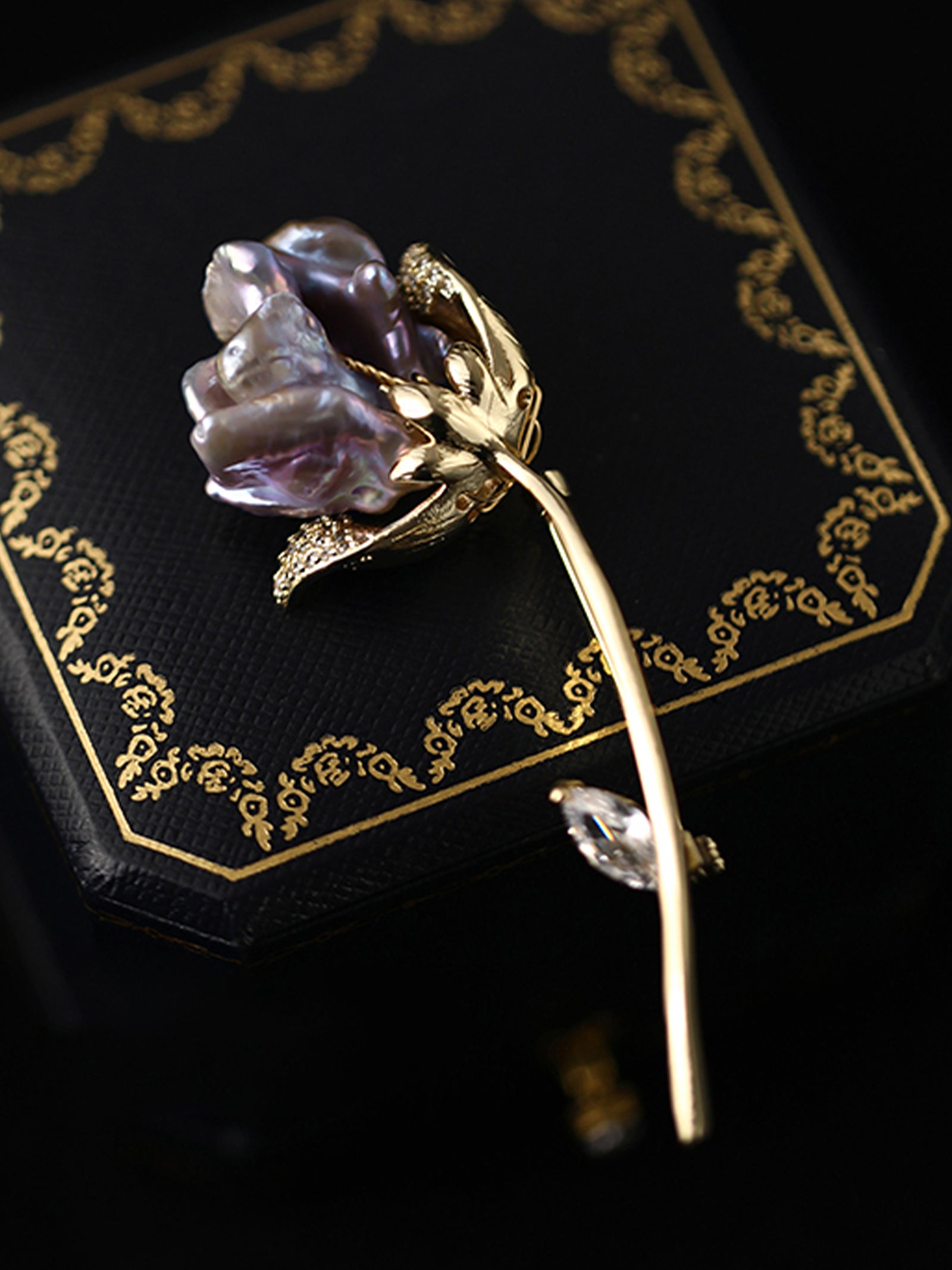 Baroque Freshwater Pearl Floral Brooch