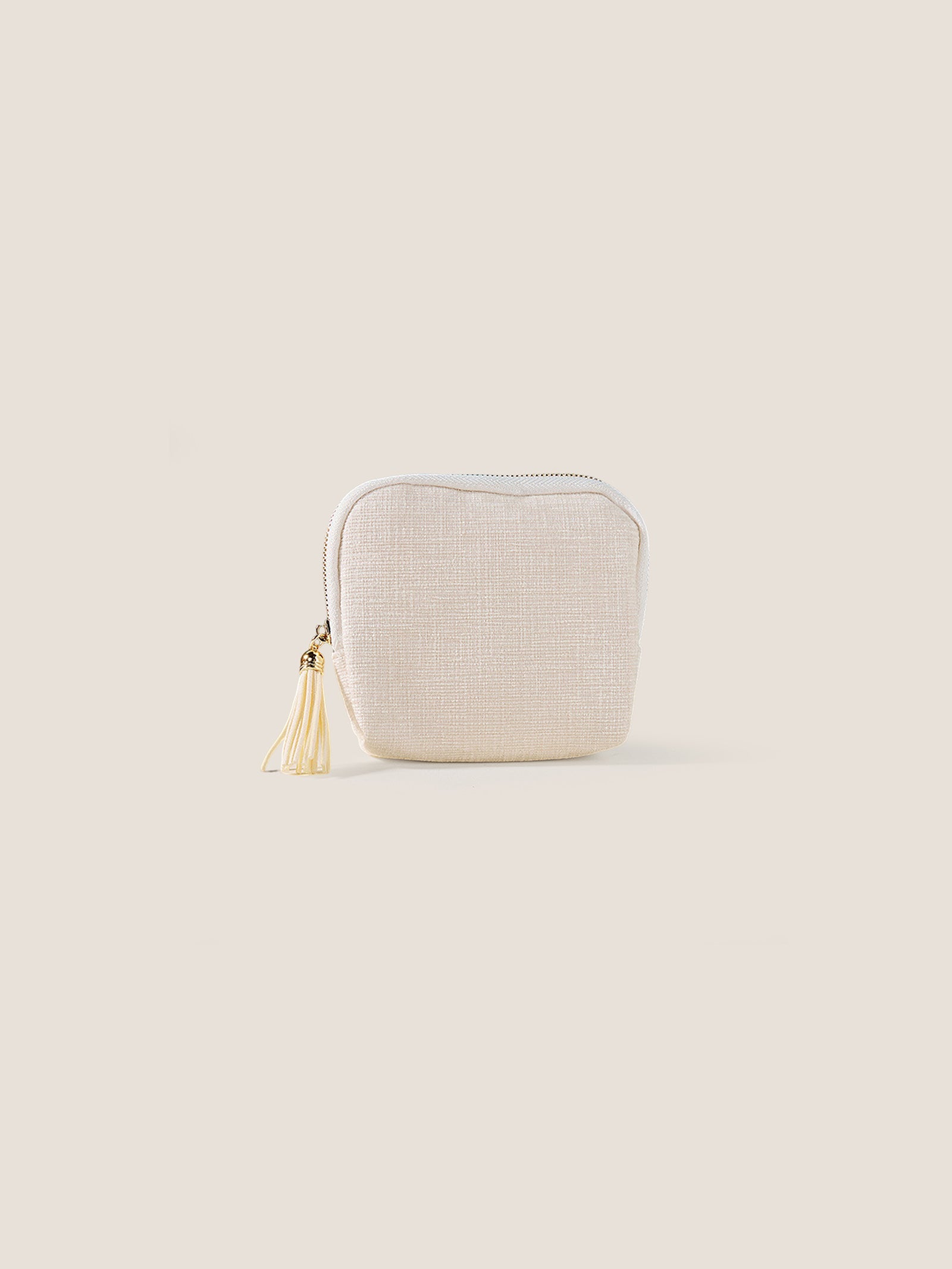 Velvet Fringed Zipper Jewelry Storage Bag