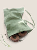 100% Linen Solid-Color Drawstring Storage Bag