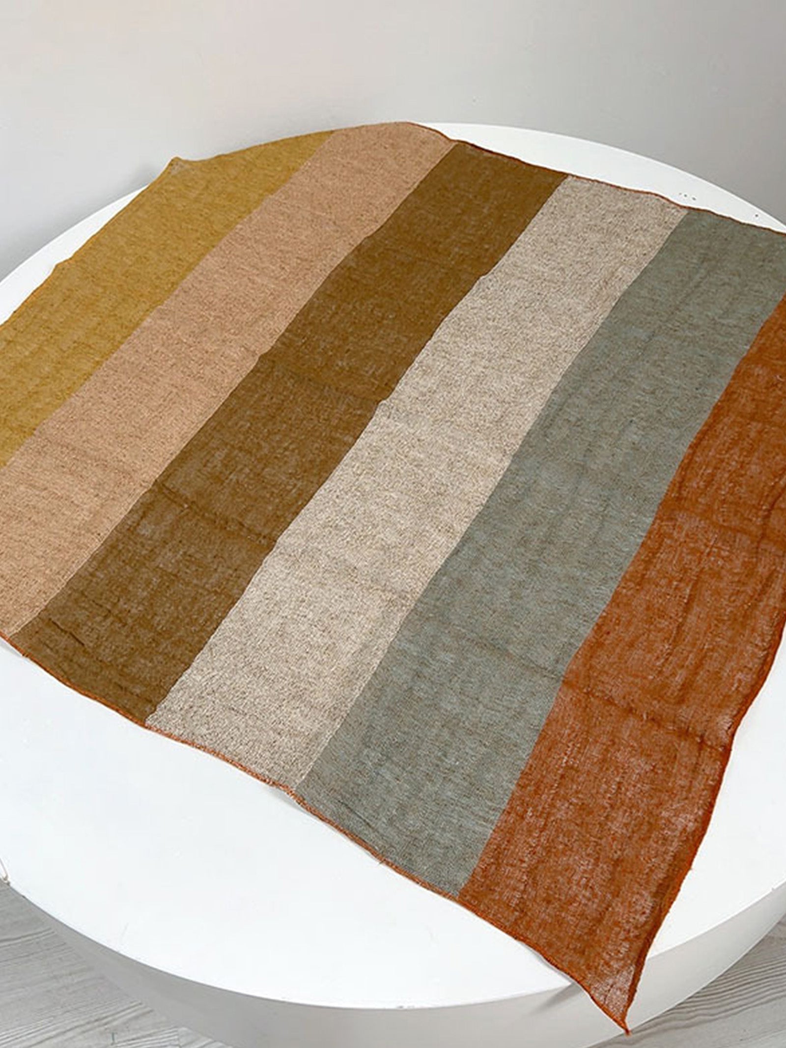 Cotton-Linen Plaid Patchwork Square Scarf
