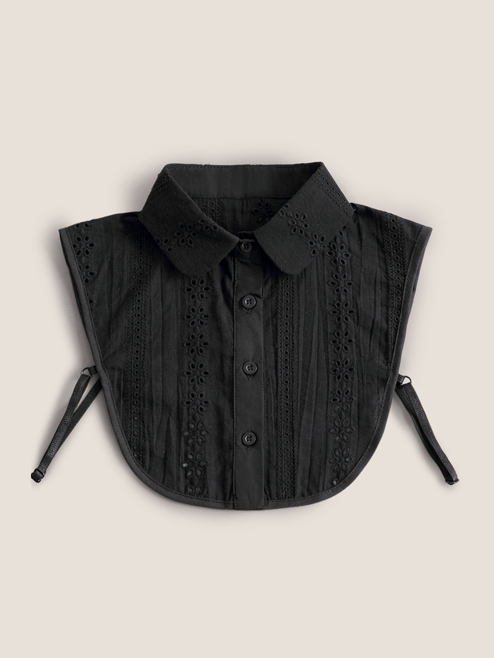 Cotton-Linen Textured Openwork Decorative Collar