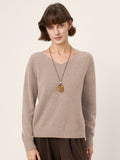 100% Mongolian Cashmere V-Neck Pullover Sweater PIPER