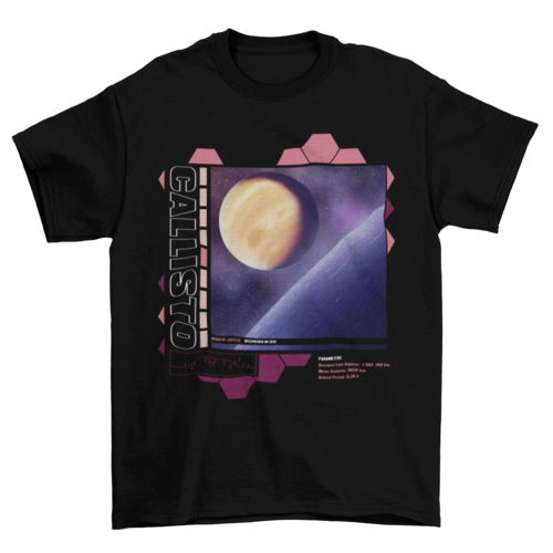 Callisto moon of Jupiter t-shirt psd