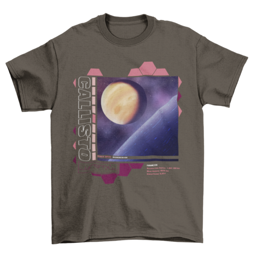 Callisto moon of Jupiter t-shirt psd