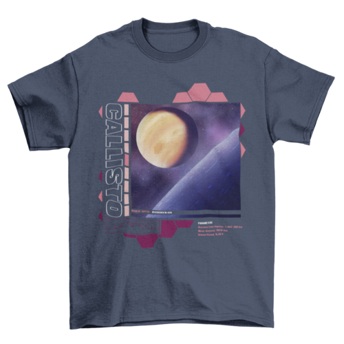 Callisto moon of Jupiter t-shirt psd