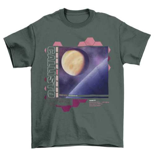 Callisto moon of Jupiter t-shirt psd