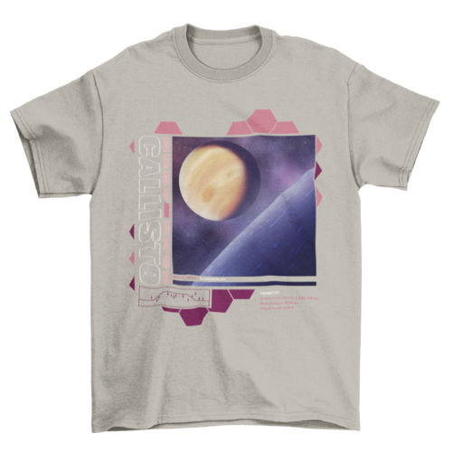 Callisto moon of Jupiter t-shirt psd