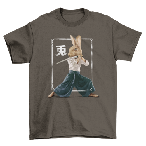Japanese rabbit ninja psd t-shirt