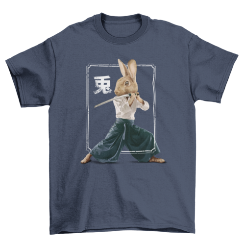 Japanese rabbit ninja psd t-shirt