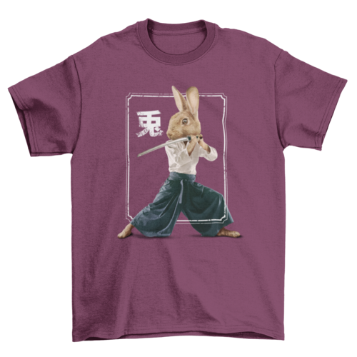 Japanese rabbit ninja psd t-shirt